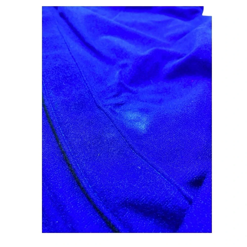 VTG Harcourt Robe Mens OS Royal Blue Tie Belt USA Made Pockets Soft Fleece Lined